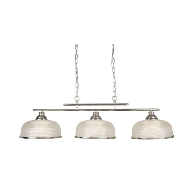 Searchlight Bistro II - hanglamp - 99 x 27 x 80 cm - satijn zilver