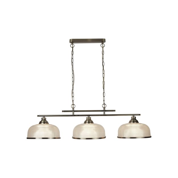 Searchlight Bistro II - hanglamp - 99 x 27 x 80 cm - antiek messing