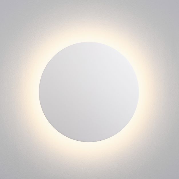 Nova Luce Copper - buiten wandverlichting - Ø 24 x 5,6 cm - 12W LED incl. - IP65 - wit