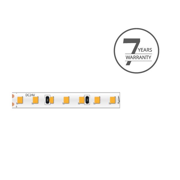 KLUS LED strip - 0,5cm breed, 500cm lengte - 24Vdc - dimbaar - 9,1W LED per meter - 196 LEDs per meter - IP20 - 2700K