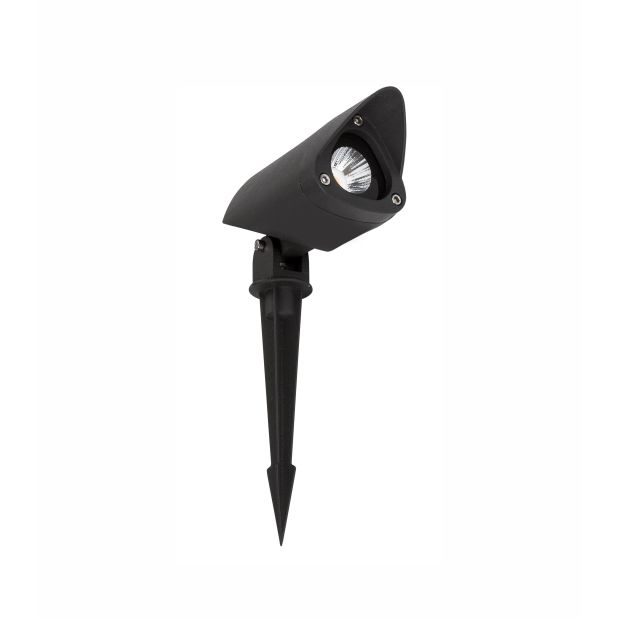 Nova Luce Inside - grondspot op piek - 24 cm - 7W LED incl. - IP65 - zwart