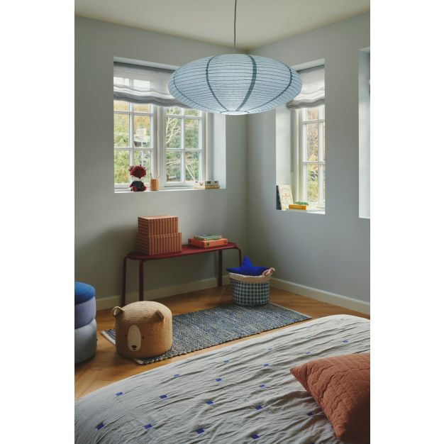 Nordlux Villo - papieren lampenkap zonder pendel - Ø 60 x 24 cm - blauw