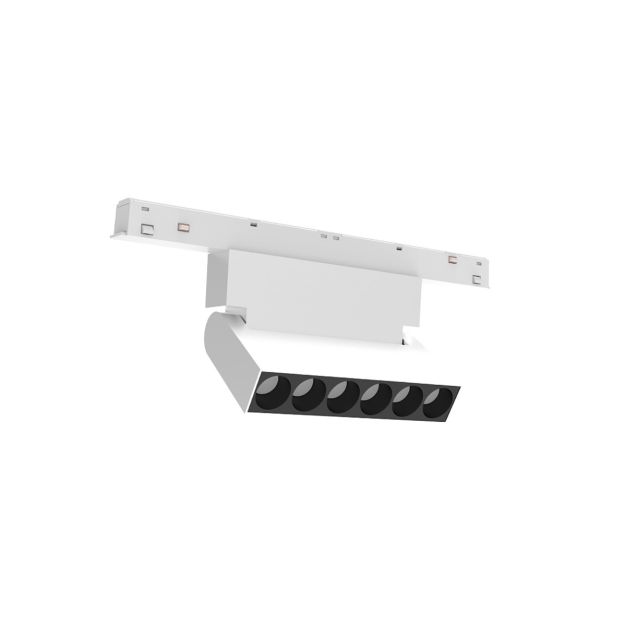 VK Lighting Eiva - magnetisch railsysteem - kantelbare railbalk - 11,1 x 2,15 x 9,9 cm - 6W LED incl. - DALI dimbaar - wit