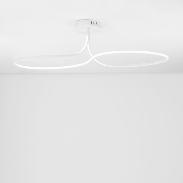 Nova Luce Fungo - plafondverlichting - Ø 102 x 30 cm - 47W dimbare LED incl. - zandwit