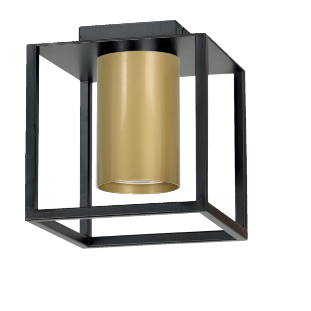 Emibig Tiper - plafondverlichting - 13 x 15 cm - zwart, goud