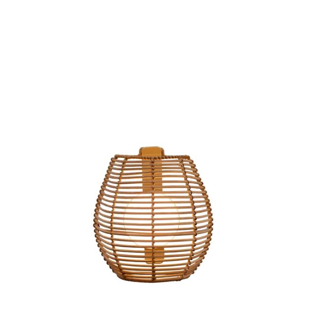 New Garden Bossa - buiten wandlamp met oplaadbare lichtbron en afstandsbediening - 9W dimbare LED incl. -  21 x 11,5 x 23 cm - IP54 - bruin