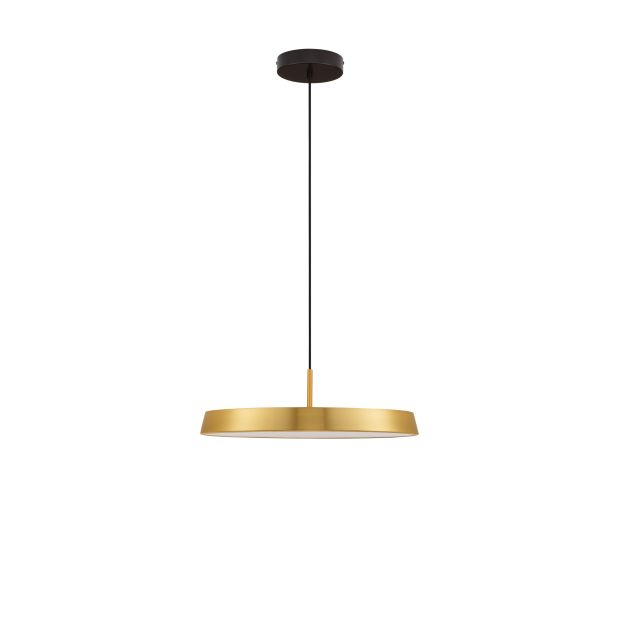 Nova Luce Vetro - hanglamp - Ø 50 x 130 cm - 37W LED incl. - satijn goud en zwart