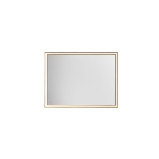 Nova Luce Ambor - spiegel met verlichting - 60 x 80 x 5,5 cm - 38W LED incl. - IP44 - geanodiseerd goud