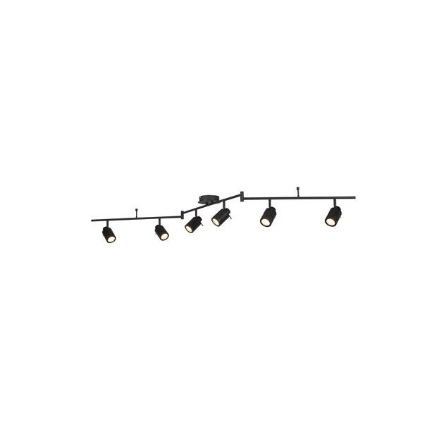 Searchlight Samson - opbouwspot 6L - 180 x 13 x 19,5 cm - IP44 - zwart