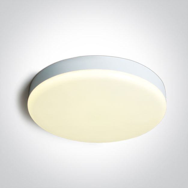 ONE Light Plafo - plafondverlichting - Ø 35 x 5,5 cm - 35W LED incl. - IP65 - wit