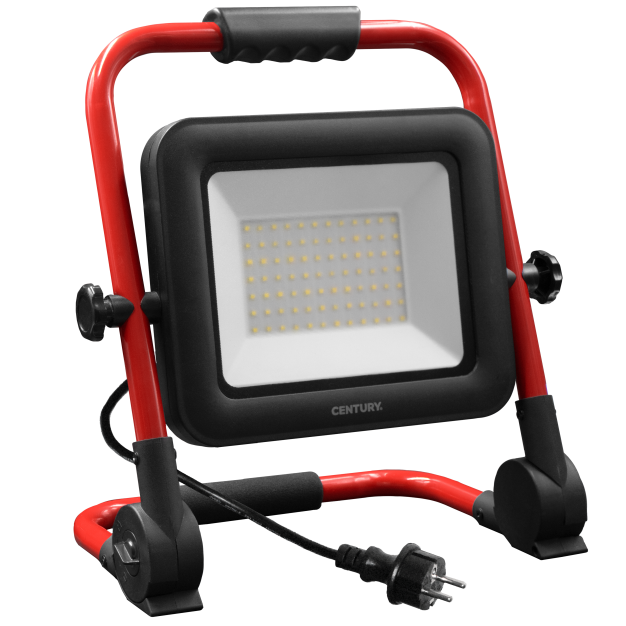 Century Italia Rework - draagbare verstraler - 33,5 x 20 x 37,5 cm - 70W dimbare LED incl. - IP65 - zwart en rood