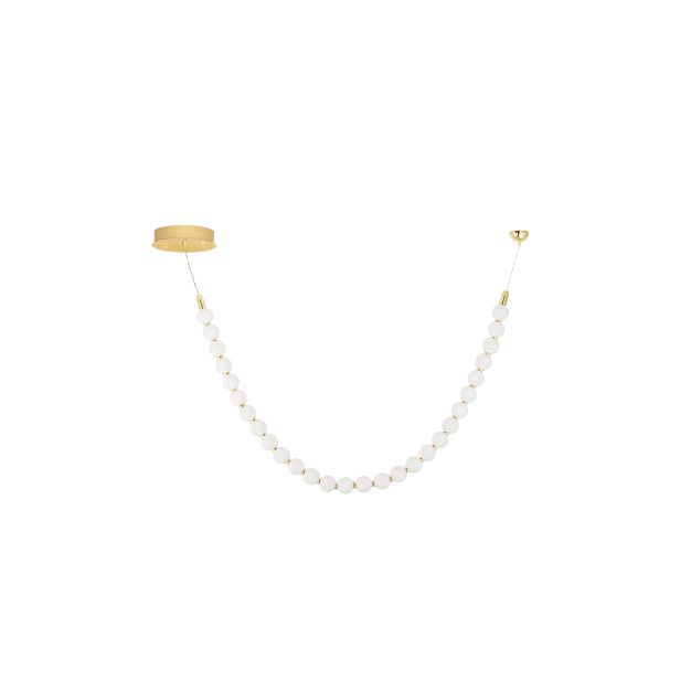 Nova Luce Perla - hanglamp - 116 x 81 cm - 48W dimbare LED incl. - goud