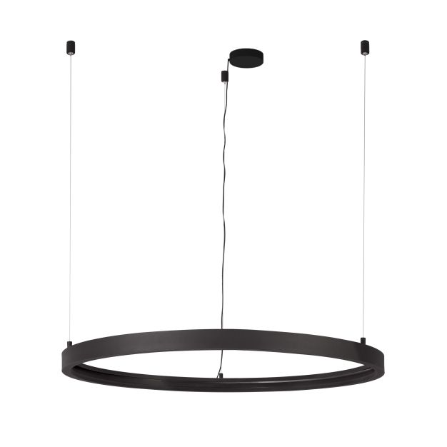 Nova Luce Loop 02 - rond magnetisch pendel profiel - Ø 120 x 120 cm - zwart