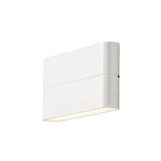 Konstsmide Chieri - buiten wandlamp - 17 x 3 x 9 cm - 12W LED incl. - IP54 - wit