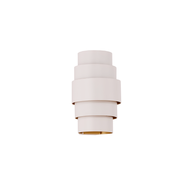 Artdelight Rolls - wandlamp - 13 x 13 x 22 cm - wit en goud