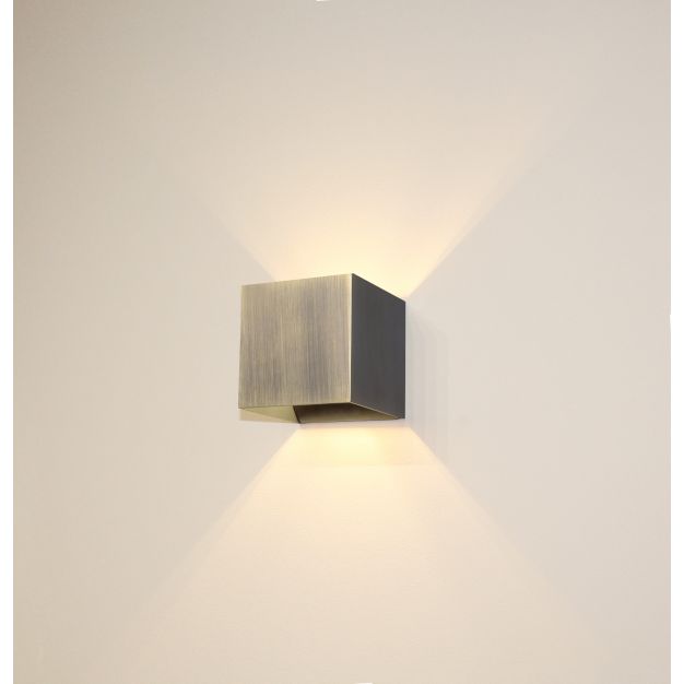 Artdelight Gymm - wandlamp - 10 x 10 x 10 cm - antiek brons