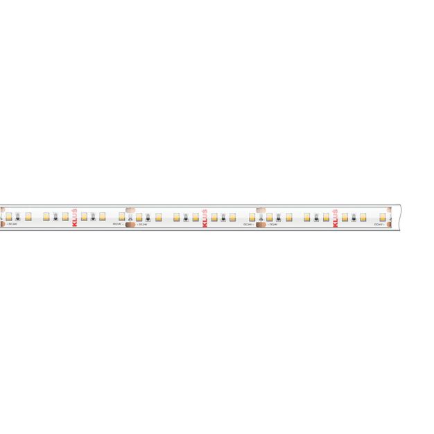 KLUS LED strip - 1cm breed, 500cm lengte - 24Vdc - dimbaar - 14,4W per meter - 140 LEDs per meter - IP65