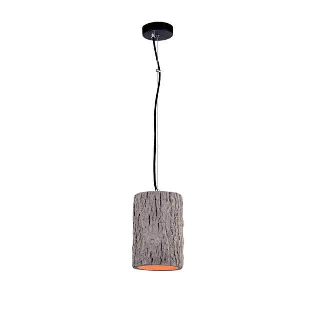 Elmark Lumberjack - hanglamp - Ø 15 x 22 cm - grijs