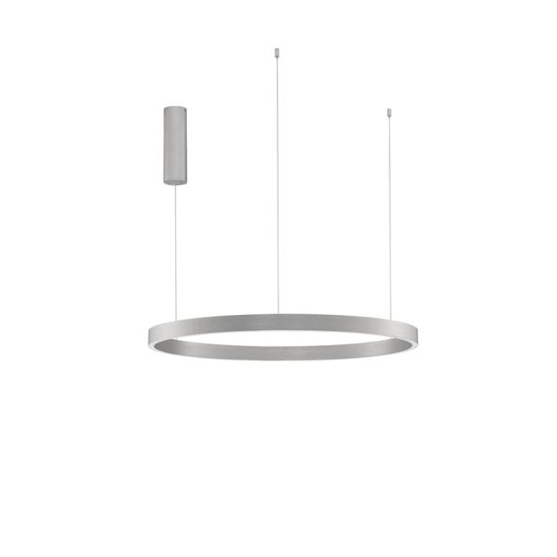 Nova Luce Elowen - hanglamp - Ø 80 x 150 cm - 77W dimbare LED incl. - zilver