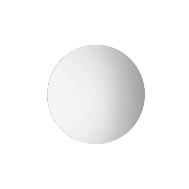Nova Luce Dab - spiegel met verlichting - Ø 80 x 3 cm - 42W LED incl. - IP44 - zilver