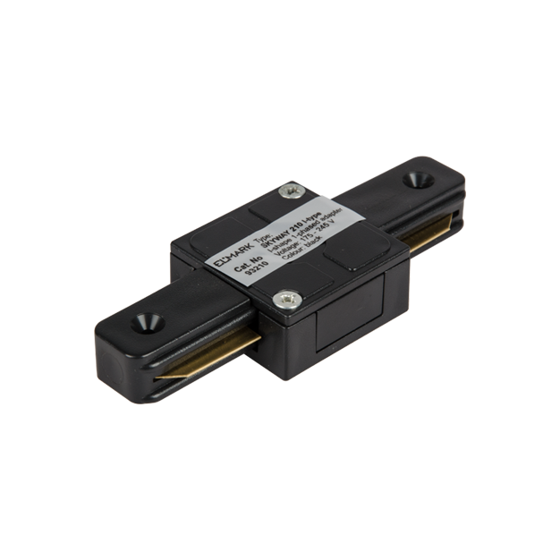 Elmark rail accessoires - I connector - 1 fase railsysteem - zwart