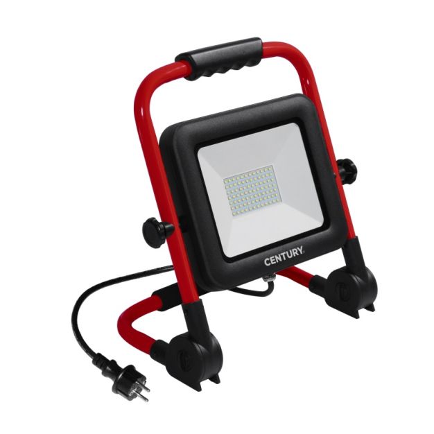 Century Italia Rework - draagbare verstraler - 19 x 37 x 34 cm - 70W LED incl. - IP65 - zwart en rood