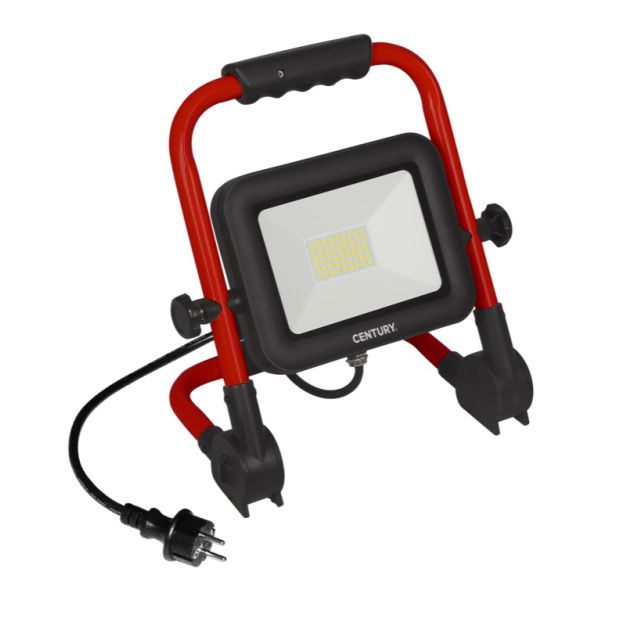 Century Italia Rework - draagbare verstraler - 18 x 28 x 29,2 cm - 50W LED incl. - IP65 - zwart en rood
