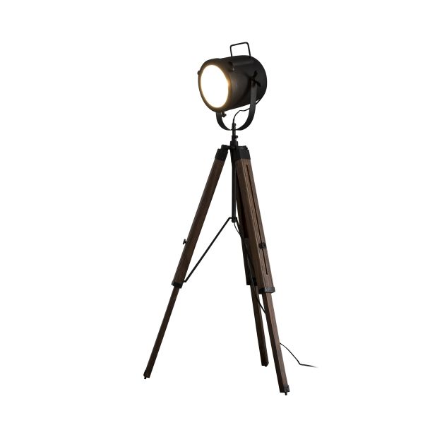 Vico Tripod Vintage - staanlamp - 135 cm - zwart