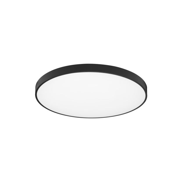 Nova Luce Perfect Profile - plafondlamp - Ø 80 x 10 cm - 80W dimbare LED incl. - zwart