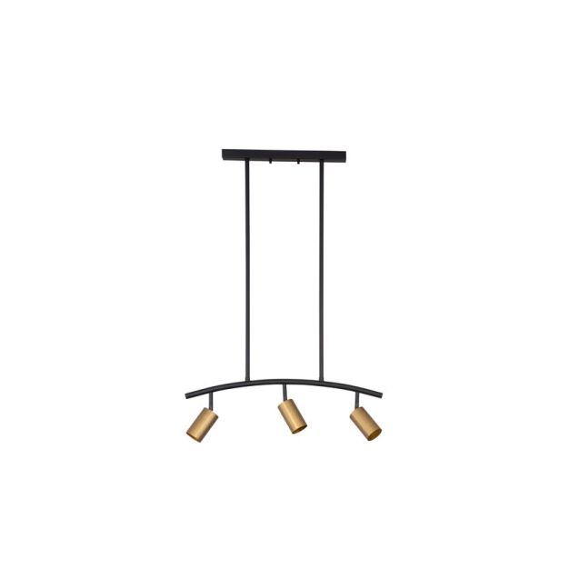 Nova Luce Pogno - hanglamp - 72,5 x 90 cm - zwart en goud