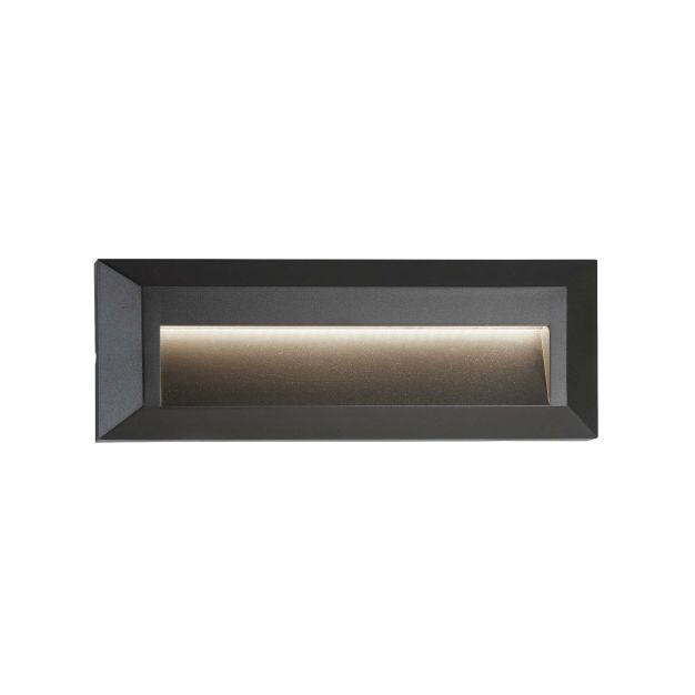 Searchlight Ankle - inbouw wandverlichting - 23 x 2,7 x 8 cm - 1,7W LED incl. - IP65 - donkergrijs