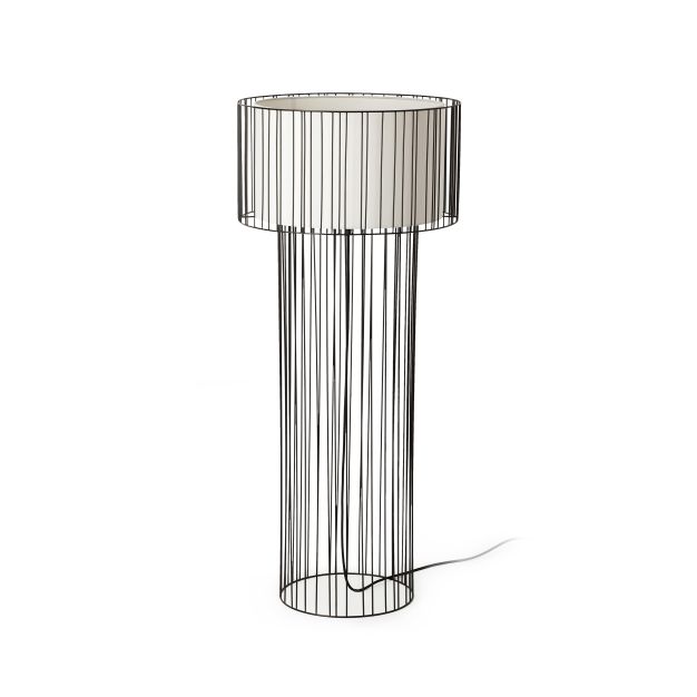 Faro Linda - staanlamp - 117 cm - zwart en wit