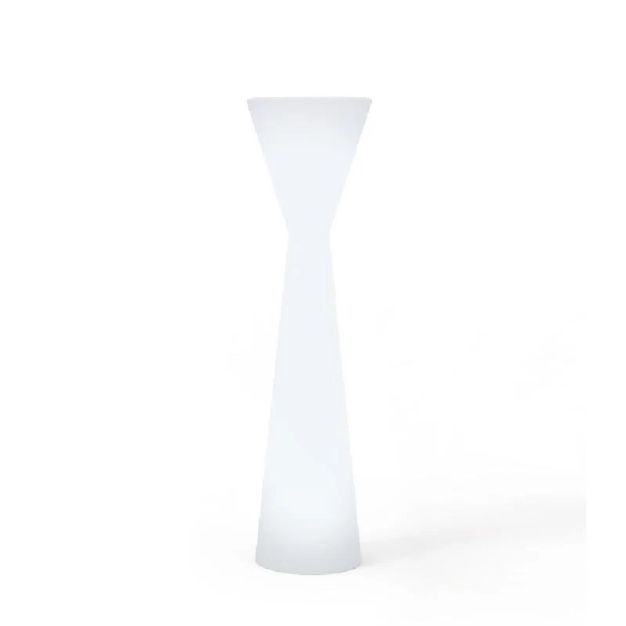 New Garden Konika - buiten vloerlamp - Ø 46 x 170 cm - 20W LED incl. - IP65 - wit - koel witte lichtkleur