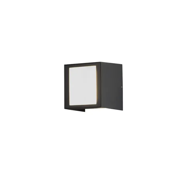 Konstsmide Cremona - buiten wandlamp - 14 x 13 x 14,5 cm - 9W LED incl. - IP54 - antraciet