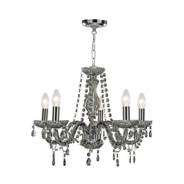 Searchlight Marie Therese - luster - Ø 55 x 93 cm - grijs