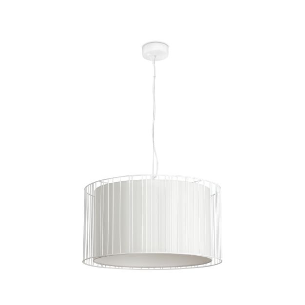 Faro Linda - hanglamp - Ø 50 x 27 cm - mat wit