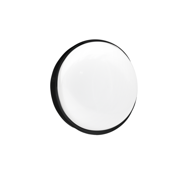Century Italia Simply - wand/plafondlamp - Ø 16,6 x 6,3 cm - 16W LED incl. - IP65 - zwart