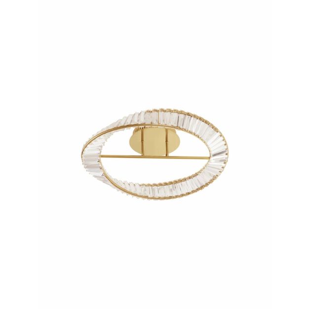 Nova Luce Aurelia - plafondlamp - Ø 60 x 15 cm - 35W dimbaar LED incl. - goud