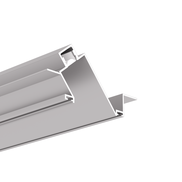 Klus Poket - inbouw ledprofiel voor 12,5 mm gipsplaat - 1,2 cm vensterbreedte - aluminium