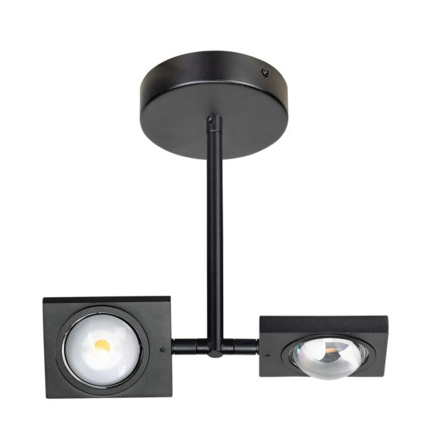 ETH Jake - plafondlamp - 8 x 23 cm - 20W LED incl. - zwart