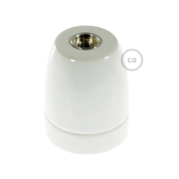 Creative Cables - Porselain E27 lampenhouder - Ø 4,5 x 6 cm - wit