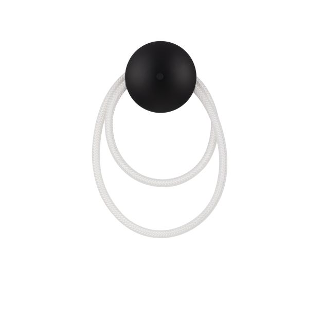 Nova Luce Ilane - wandlamp - Ø 32 x 50 cm - 17W LED incl. - zandzwart en wit