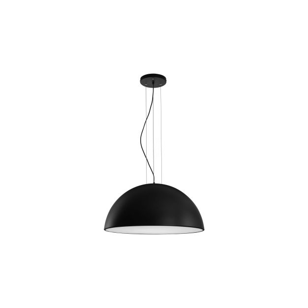 Nova Luce Tholos - hanglamp - Ø 70 x 240 cm - zandzwart en mat wit