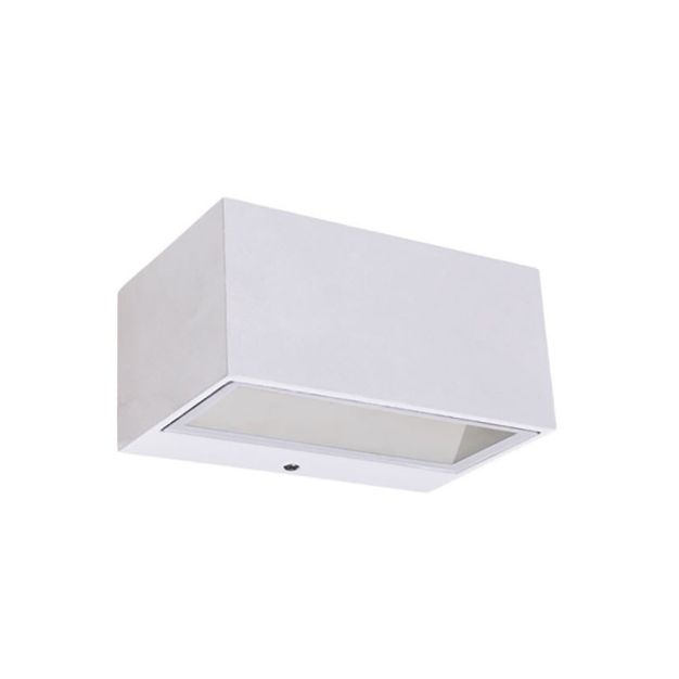 Lutec Gemini - buiten wandlamp - 14 x 9 x 6 cm - 10,5W LED incl. - IP54 - wit