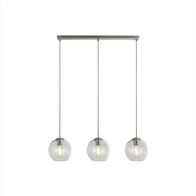 Searchlight Pendants - hanglamp - 80 x 20 x 150 cm - satijn zilver