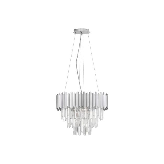 Nova Luce Magnolia - hanglamp - 50 x 120 cm - chroom