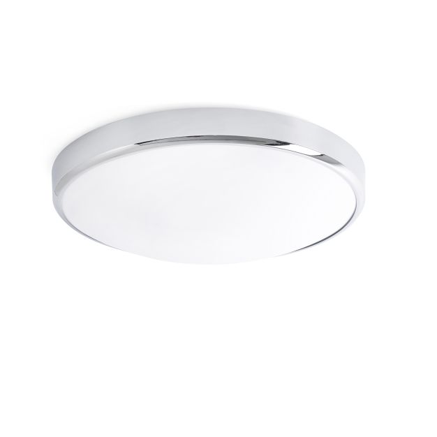 Faro Kao - plafondverlichting - Ø 37 x 12 cm - 35W LED incl. - IP44 - glanzend chroom