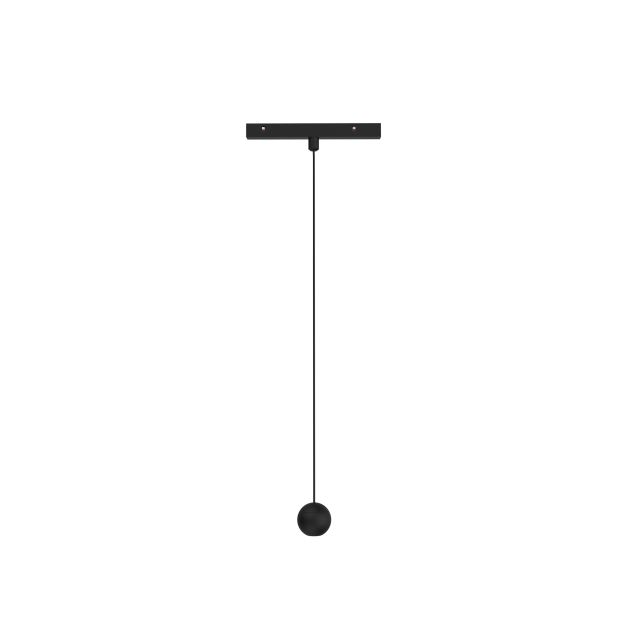 Nova Luce Planet 24V - hanglamp magnetisch railsysteem - Ø 5 x 109,7 cm - 5W LED incl. - zandzwart