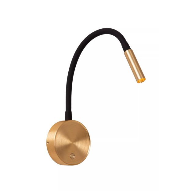 Lucide Asja - oplaadbare wandlamp - Ø 8,5 x 42,1 cm - 3W dimbare LED incl. - goud