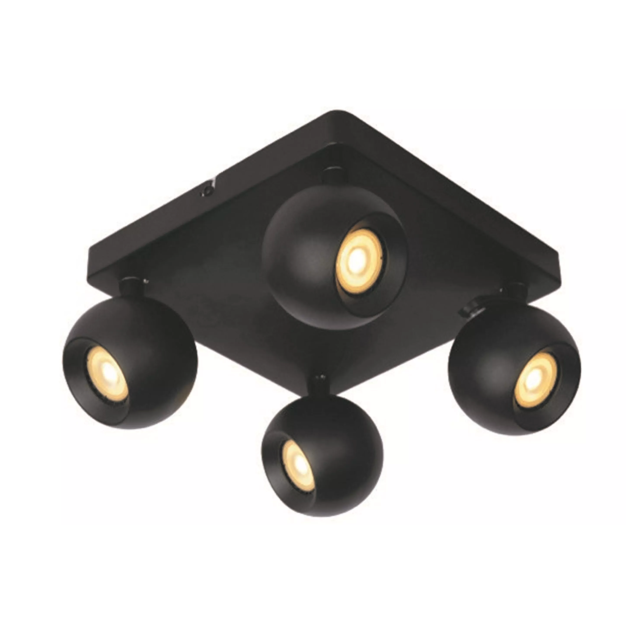 Lucide Favori - opbouwspot - 24 x 24 x 11,8 cm - zwart